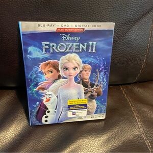 Disney Frozen II Blu-ray DVD with Blue and White Cover